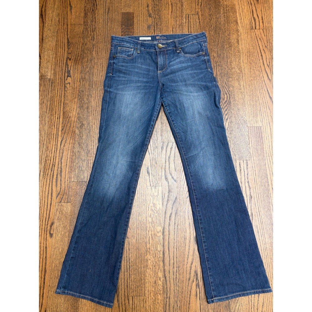 KUT from the Kloth Farrah Baby Bootcut Jeans 8 Blue Denim Americana Western 80s